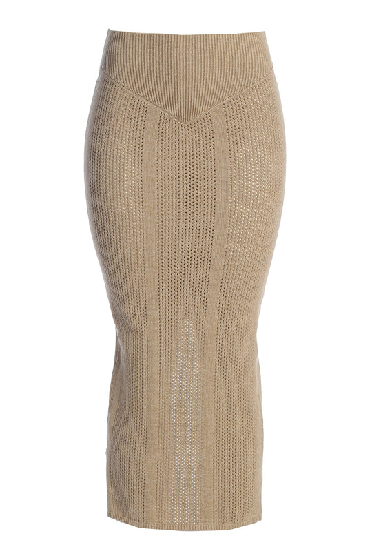 Taupe Jasmina Knit Skirt