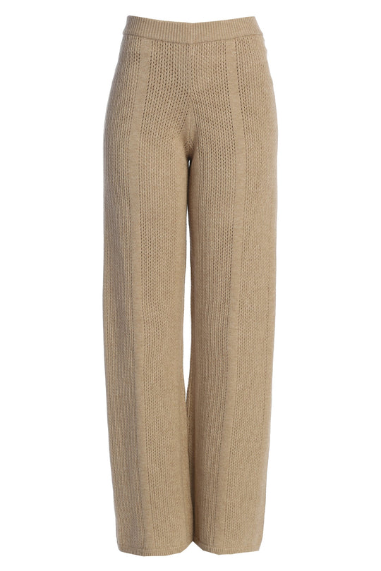 Taupe Fortuna Sweater Knit Pants