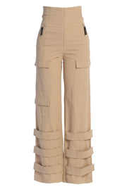 Tan Nyah Nylon Utility Pants