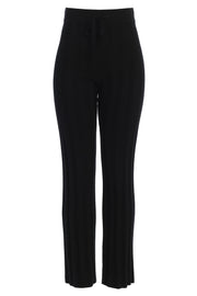 Black Darcey Ribbed Pants