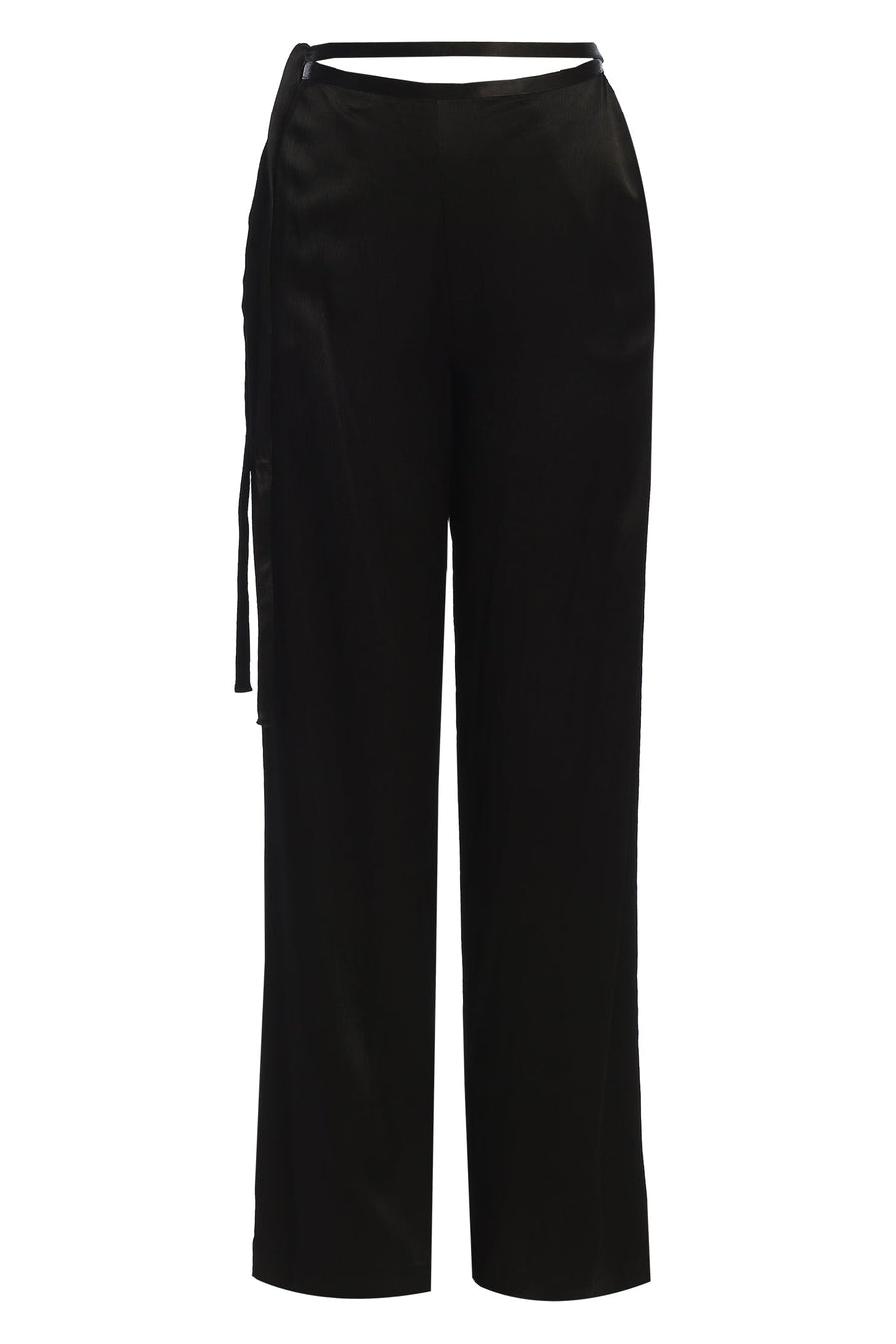 Black Deserae Satin Pants
