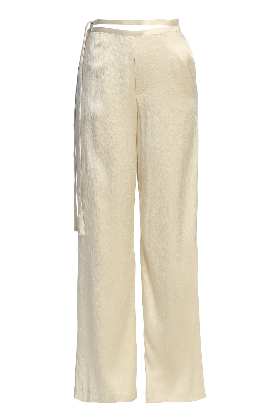 Champagne Deserae Satin Pants
