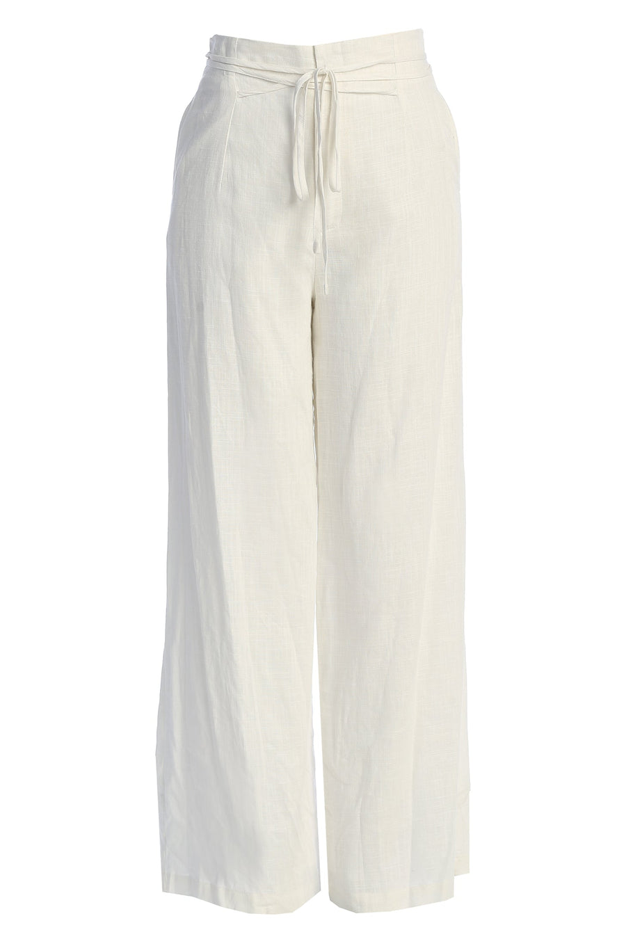 Off White Waverly Linen Trousers