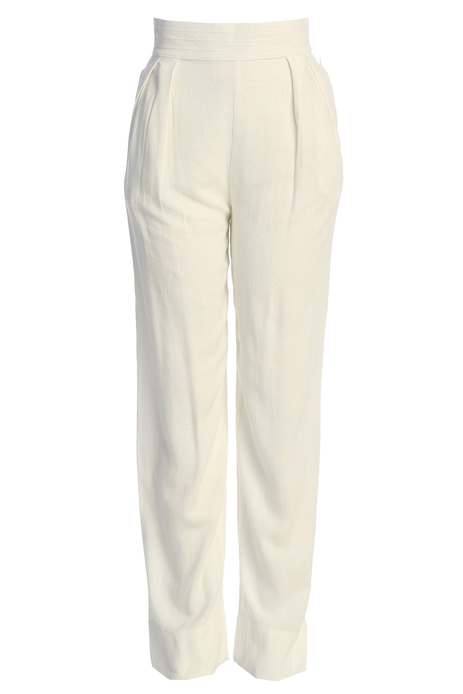 Ivory Villa Views Linen Trousers