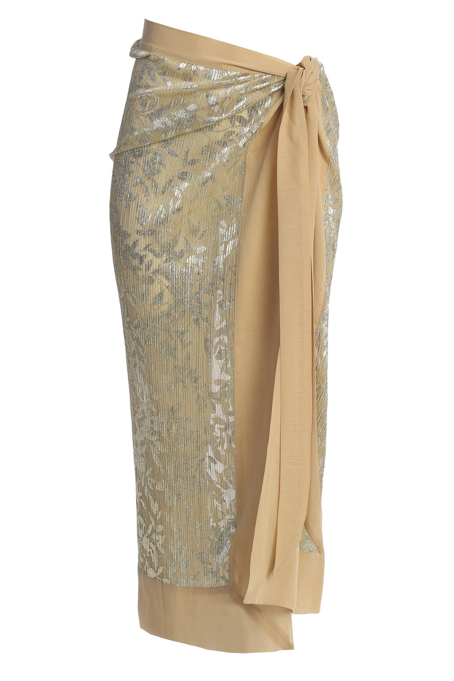 Gold Positano Printed Sarong Skirt