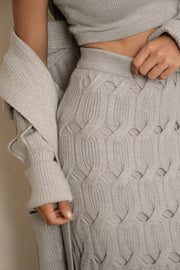 Heather Grey Morgan Knit Maxi Skirt