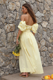 Bella Maxi Off-Shoulder Dress Yellow
