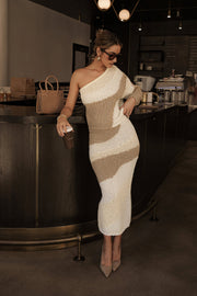 Ivory/Beige Monette Printed Knit Skirt