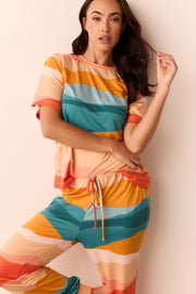 Maddie Cloud Jersey PJ Set in Sunset