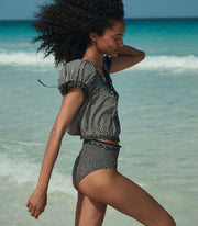 NERA TOP -- NOIR LA MADDALENA GINGHAM