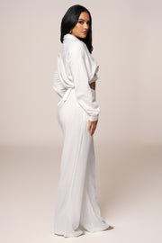 Ivory Thea Linen Pants
