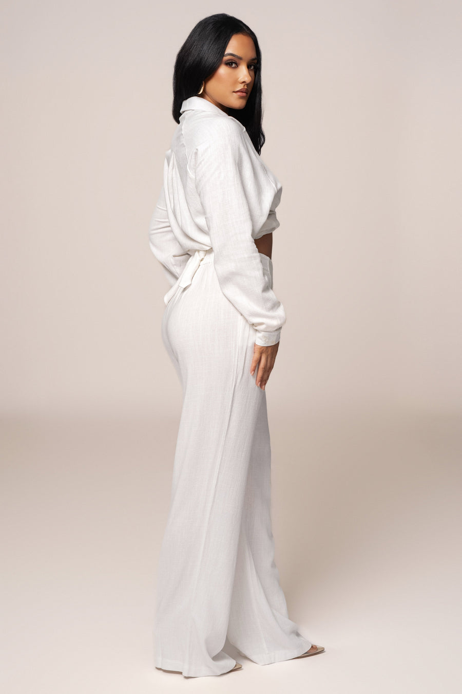 Ivory Thea Linen Pants