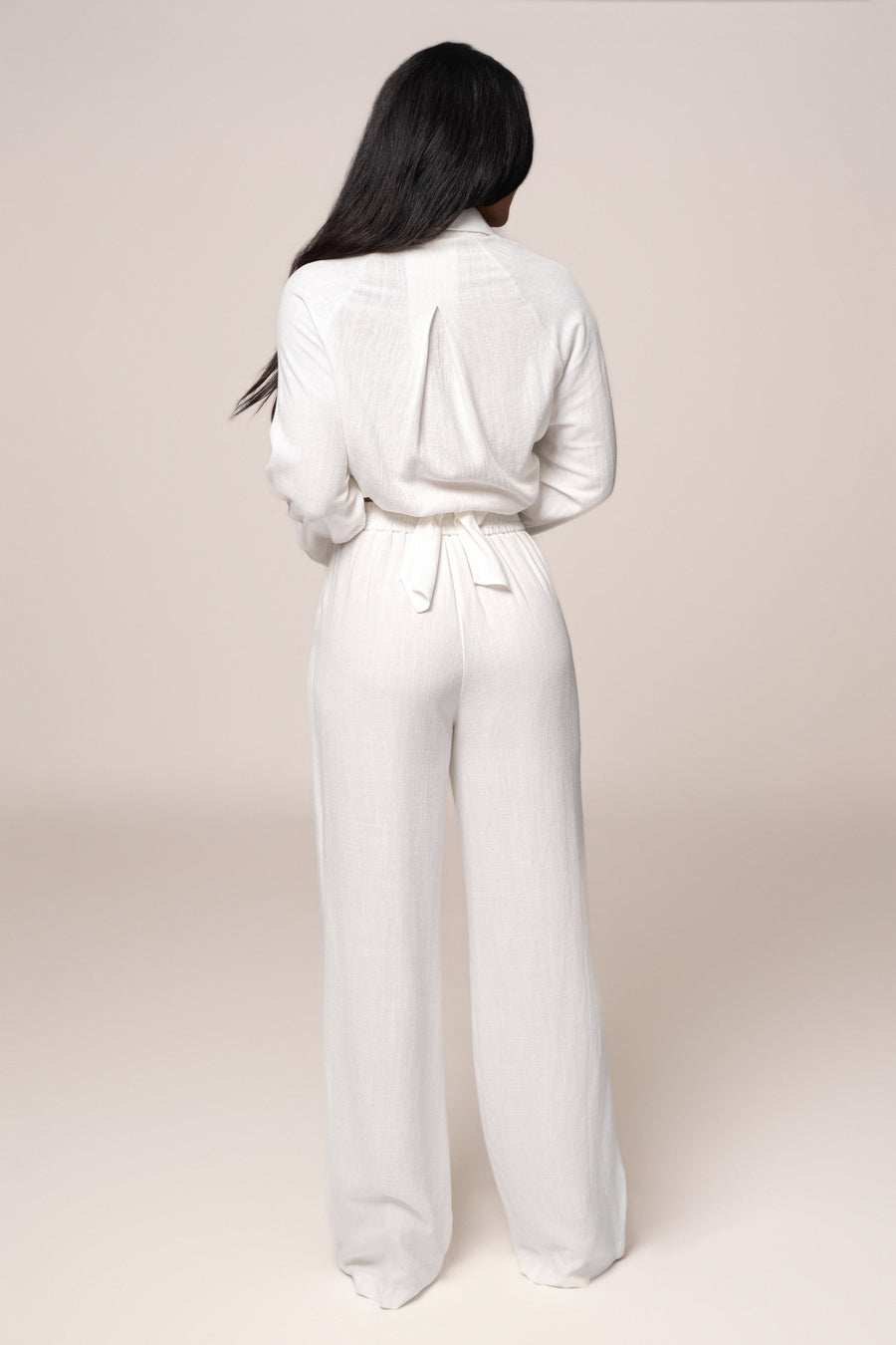 Ivory Thea Linen Pants