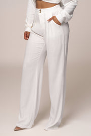 Ivory Thea Linen Pants
