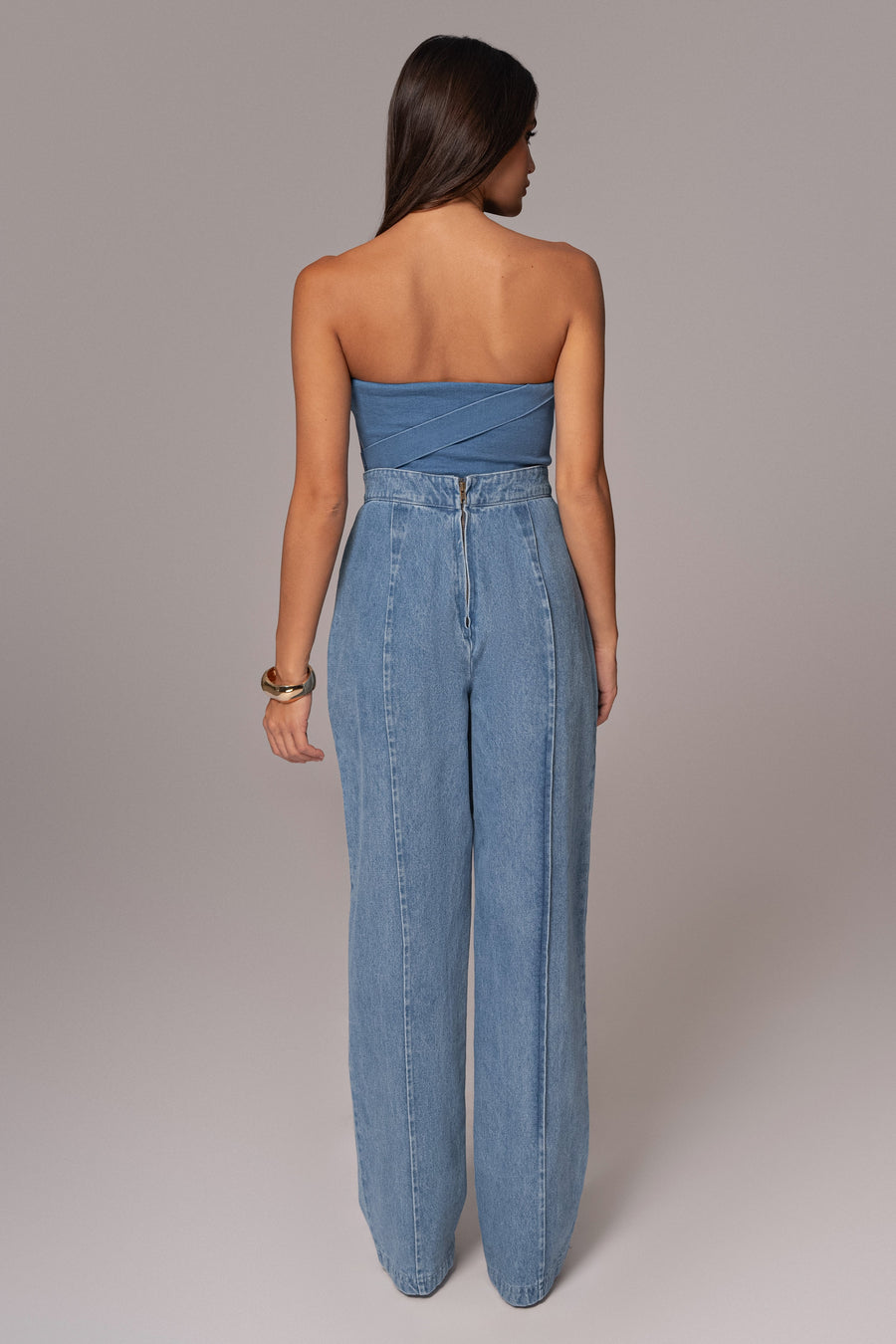 Medium Wash Stay Sharp Denim Trouser