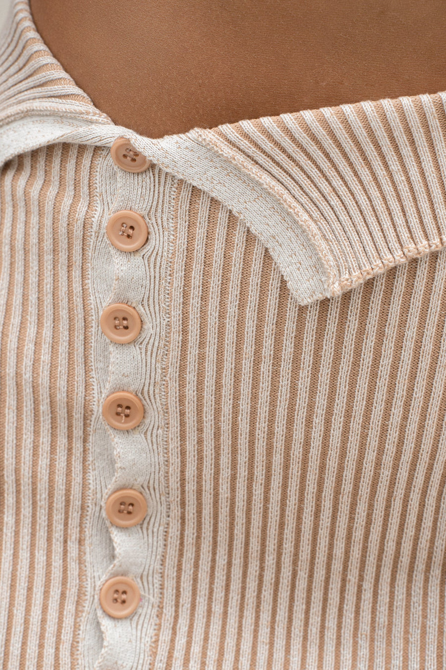 Taupe/White Over The Top Skirt