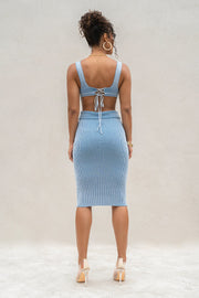 Denim/White Over The Top Skirt