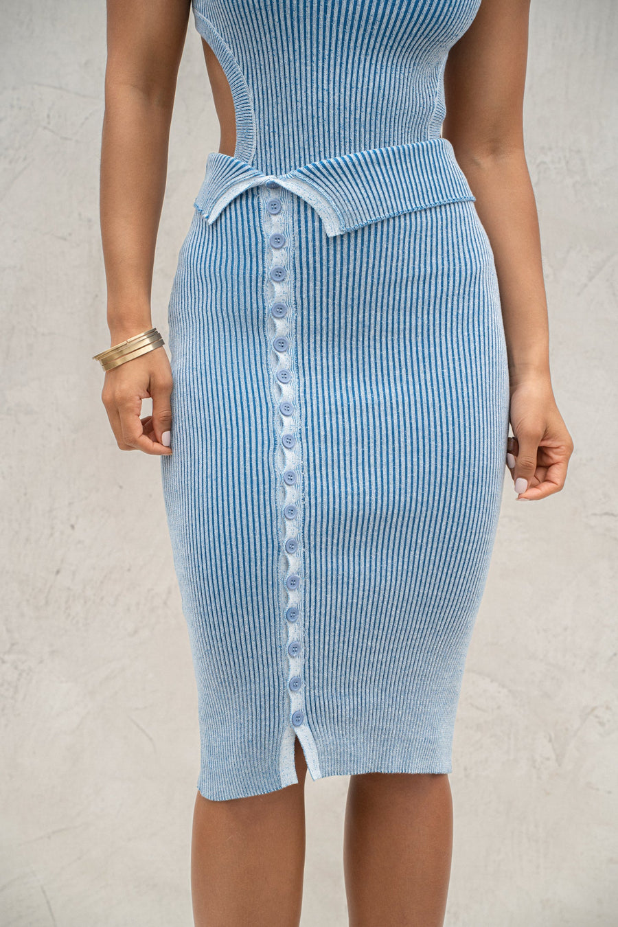 Denim/White Over The Top Skirt