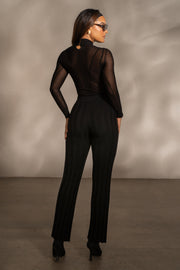 Black Darcey Ribbed Pants