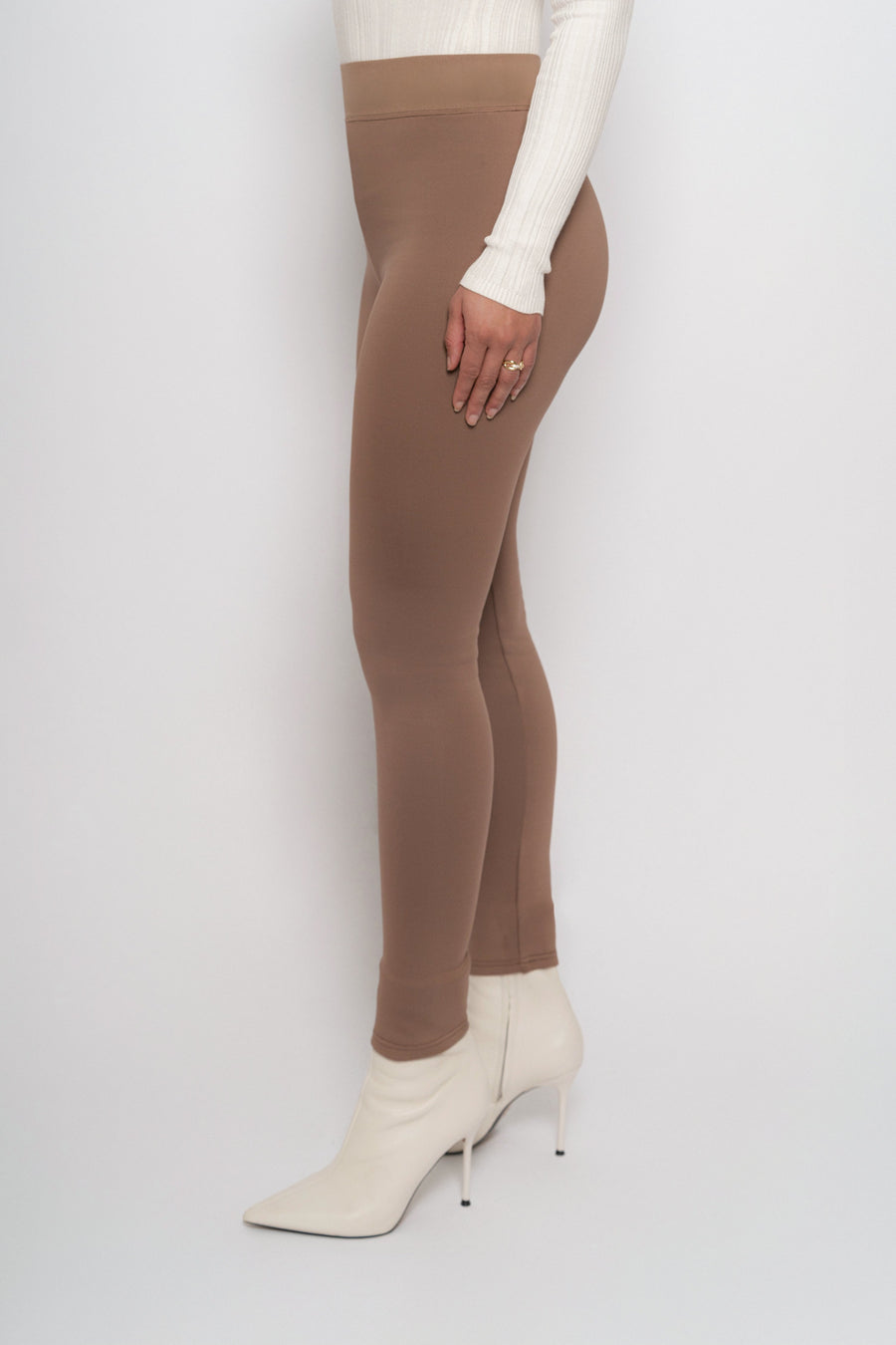 Brown Essential High-Waist Leggings