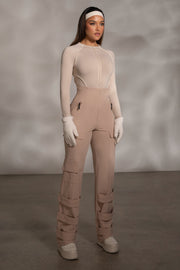 Tan Nyah Nylon Utility Pants