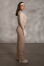 Tan Nyah Nylon Utility Pants