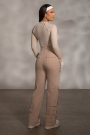 Tan Nyah Nylon Utility Pants