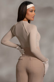 Tan Nyah Nylon Utility Pants