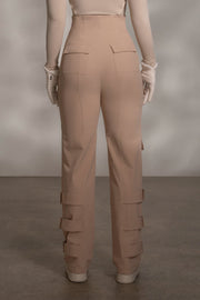 Tan Nyah Nylon Utility Pants