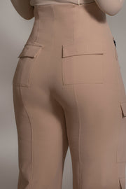 Tan Nyah Nylon Utility Pants