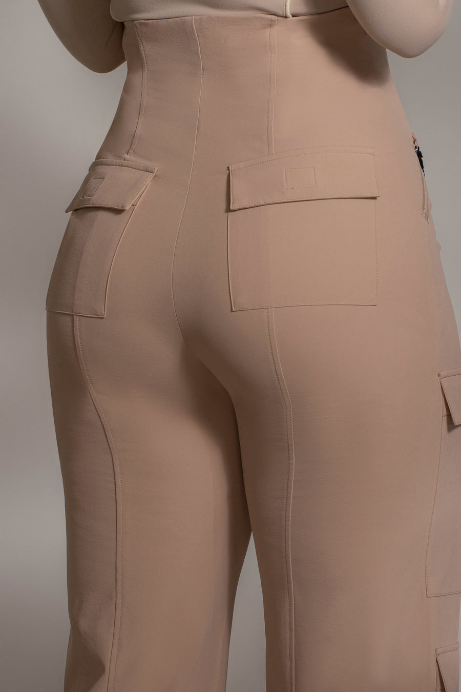 Tan Nyah Nylon Utility Pants