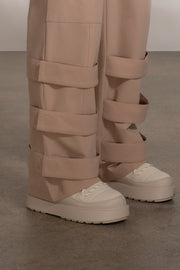 Tan Nyah Nylon Utility Pants