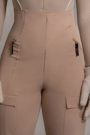 Tan Nyah Nylon Utility Pants