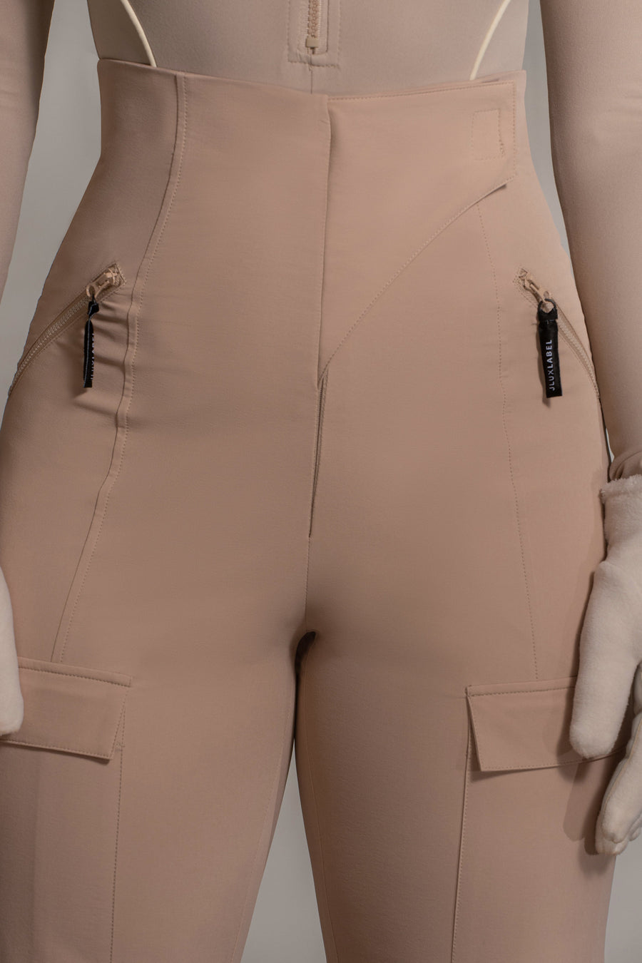 Tan Nyah Nylon Utility Pants