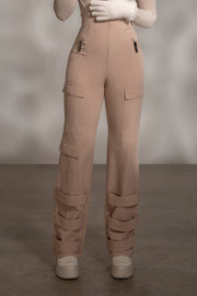 Tan Nyah Nylon Utility Pants