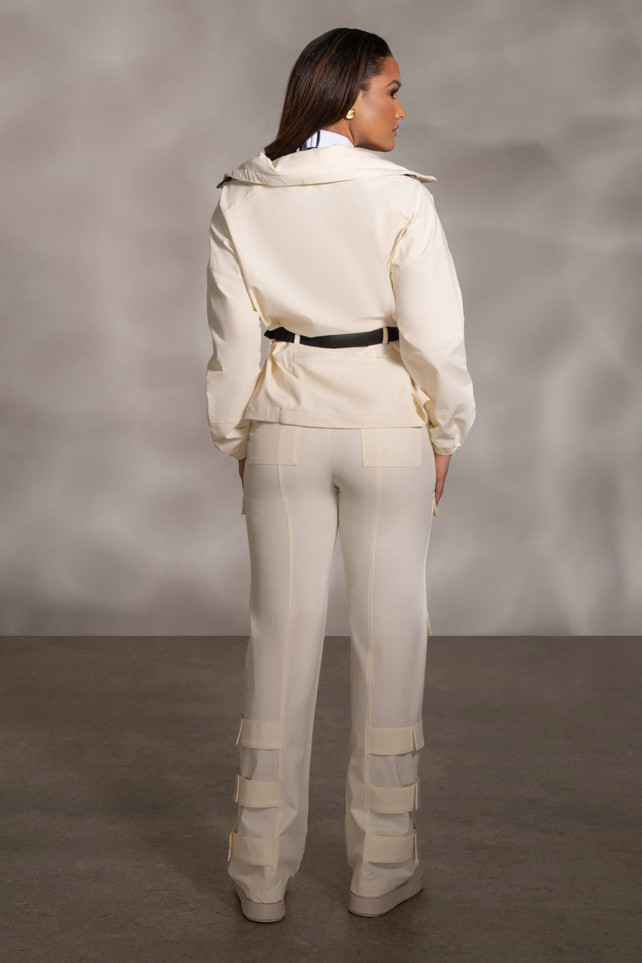 Buttercream Nyah Nylon Utility Pants