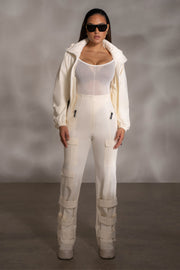 Buttercream Nyah Nylon Utility Pants