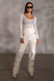 Buttercream Nyah Nylon Utility Pants