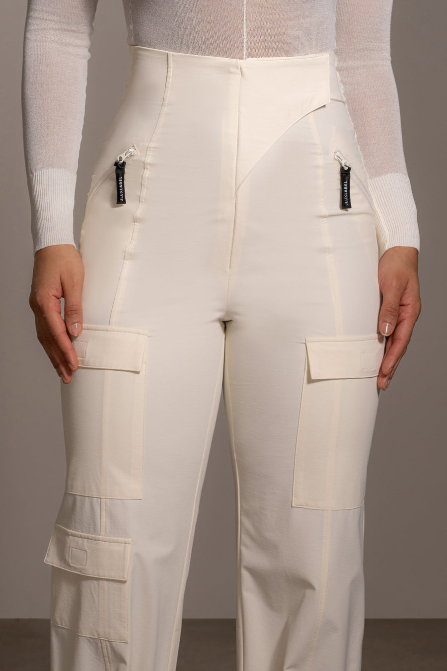 Buttercream Nyah Nylon Utility Pants