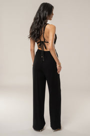 Black Thea Linen Pants