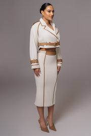 Ivory Jocelyn Contrast Skirt