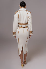 Ivory Jocelyn Contrast Skirt