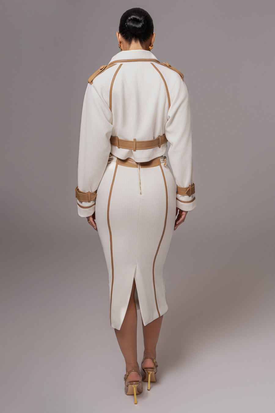 Ivory Jocelyn Contrast Skirt