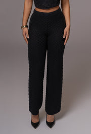 Black Madison Knit Pants