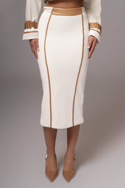 Ivory Jocelyn Contrast Skirt
