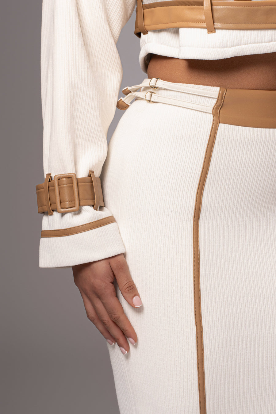 Ivory Jocelyn Contrast Skirt