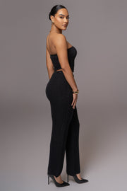 Black Madison Knit Pants
