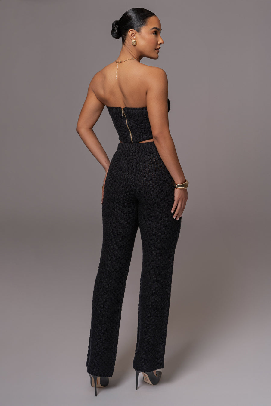 Black Madison Knit Pants