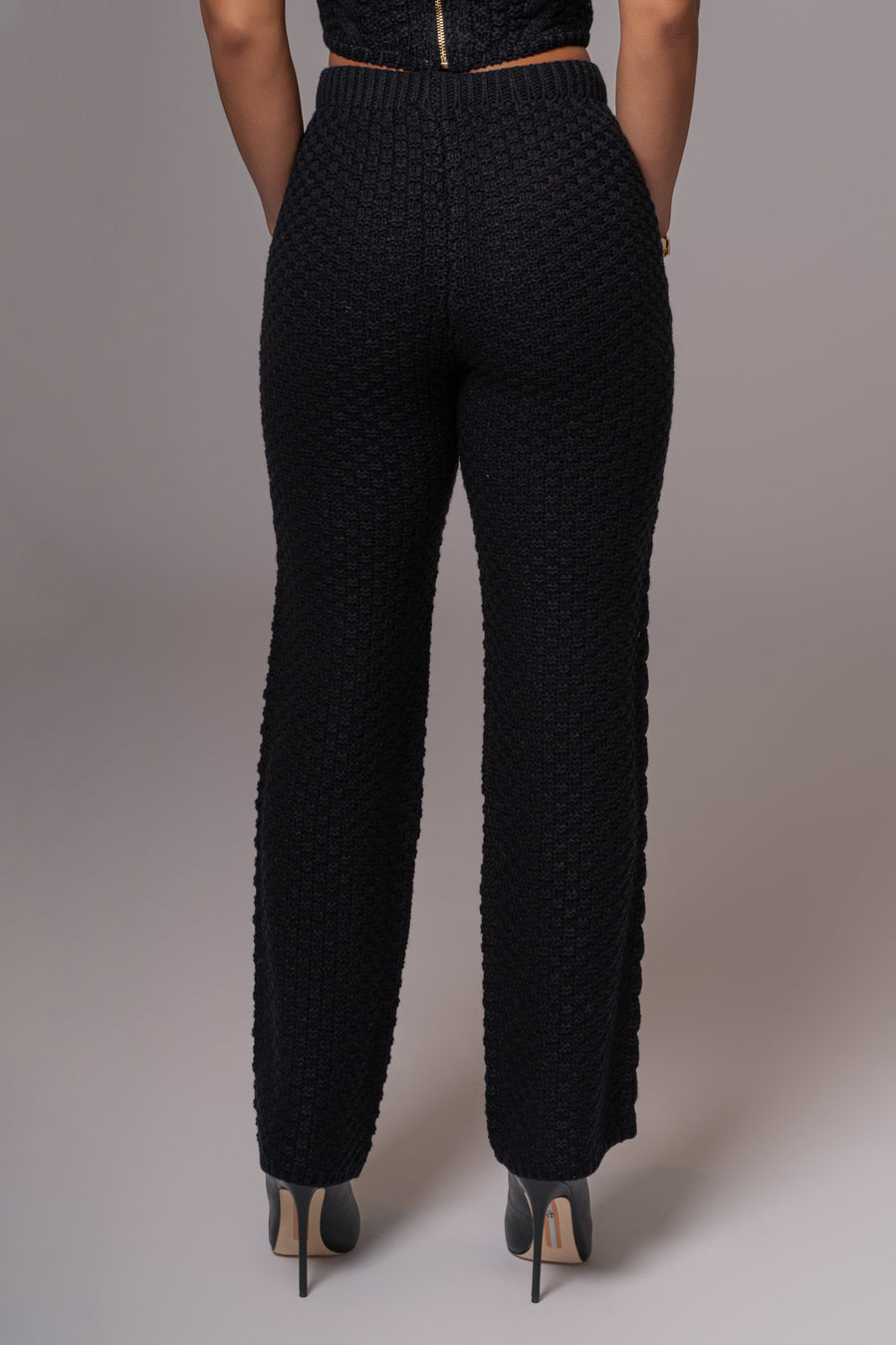 Black Madison Knit Pants