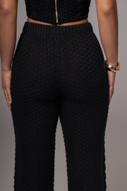 Black Madison Knit Pants